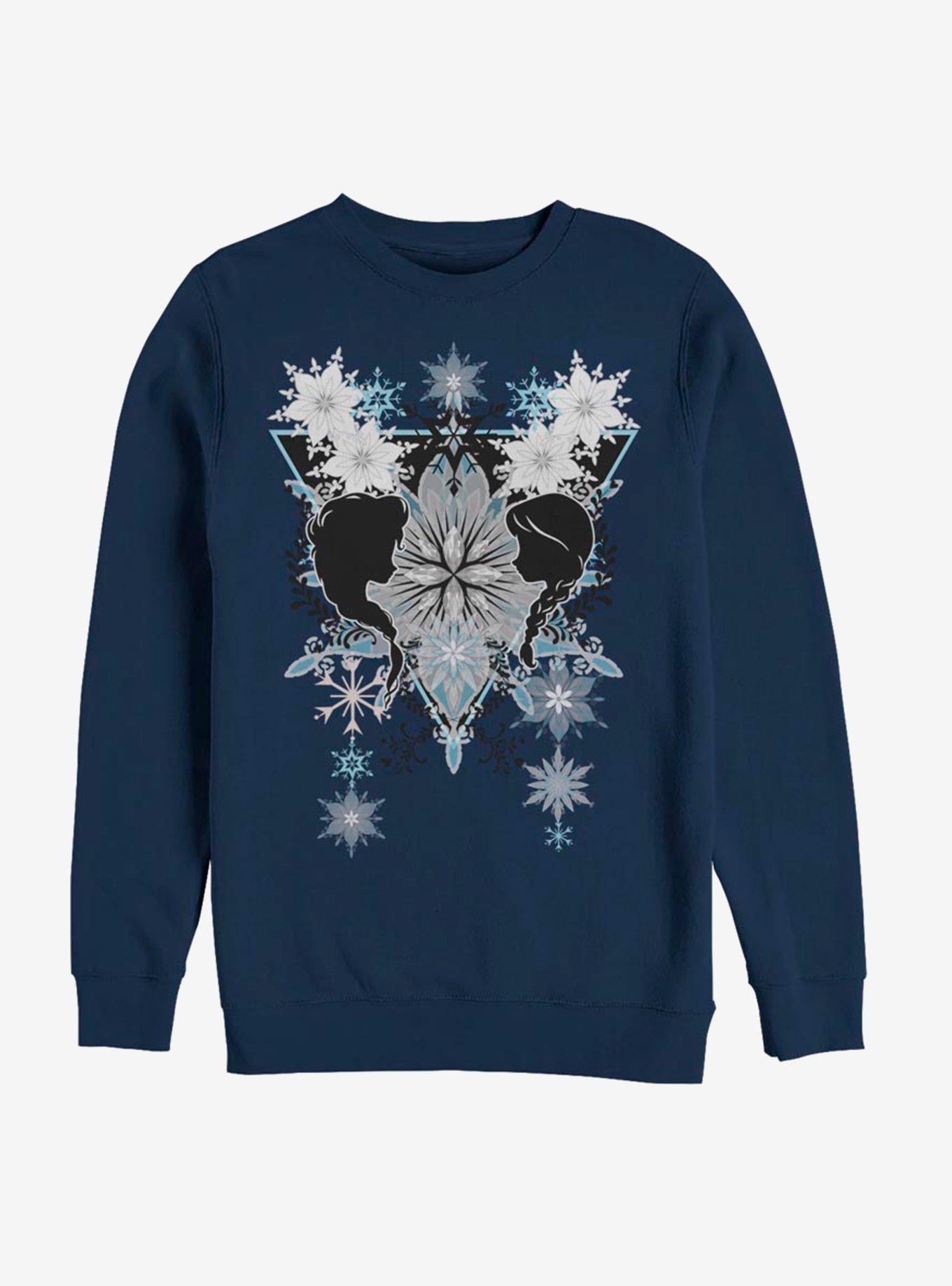 Disney Frozen Snowflake Boho Sweatshirt, NAVY, hi-res