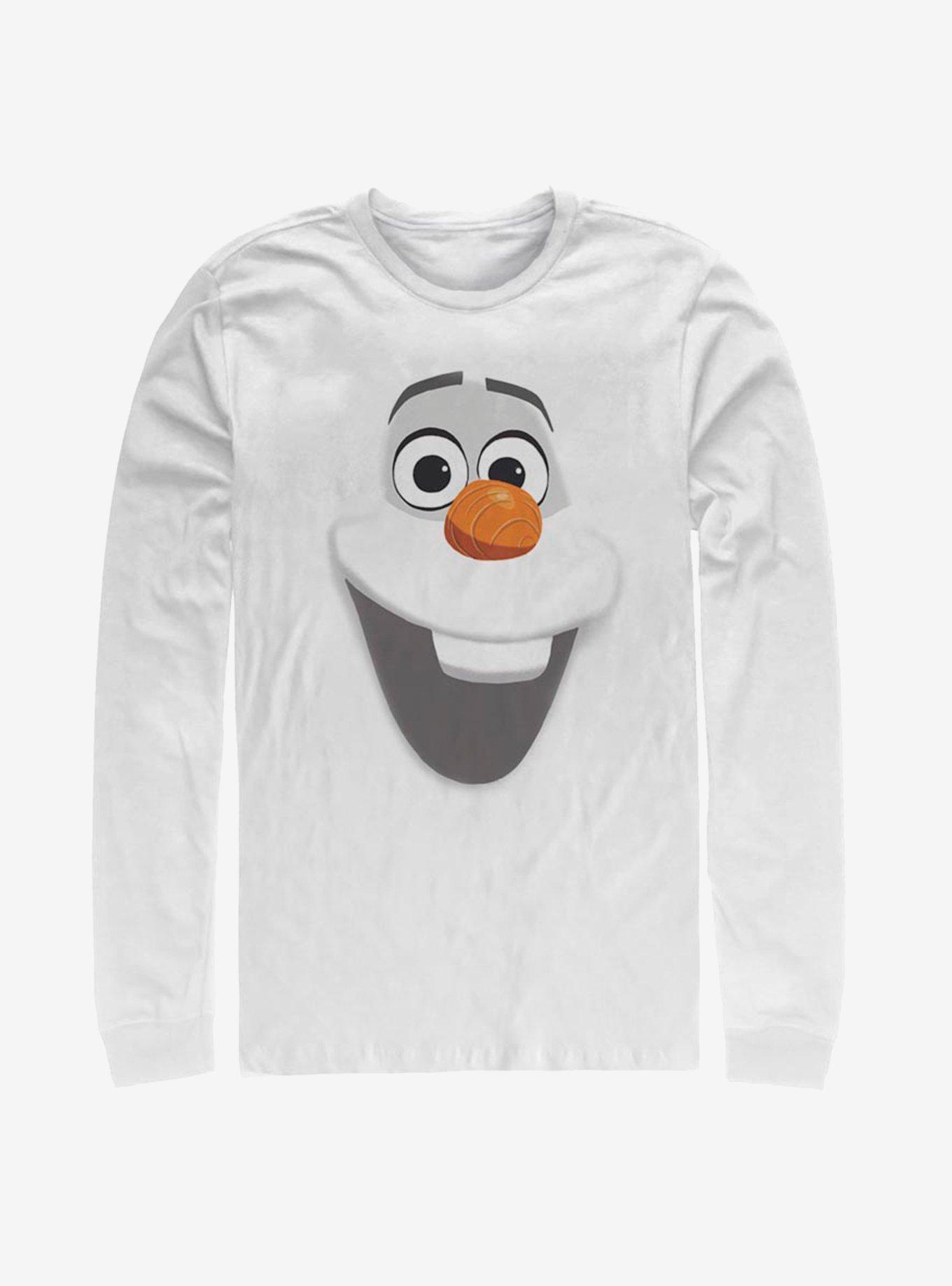 Disney Frozen Olaf Face Long-Sleeve T-Shirt, WHITE, hi-res