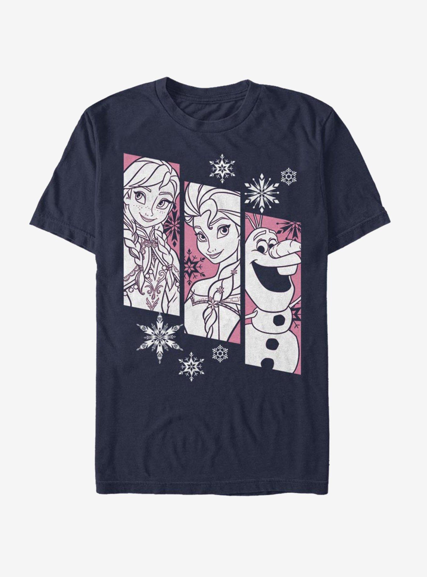 Disney Frozen Snow Trio T-Shirt, NAVY, hi-res