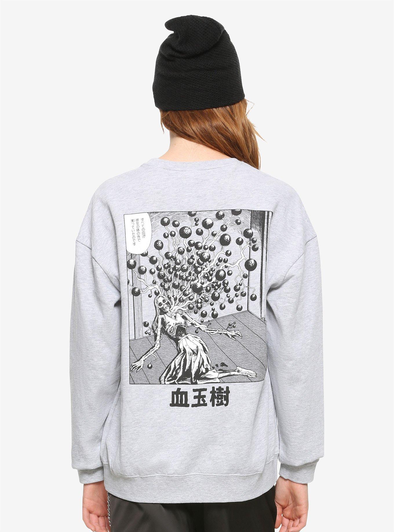 Junji Ito Blood Bubble Bushes Girls Sweatshirt, MULTI, hi-res