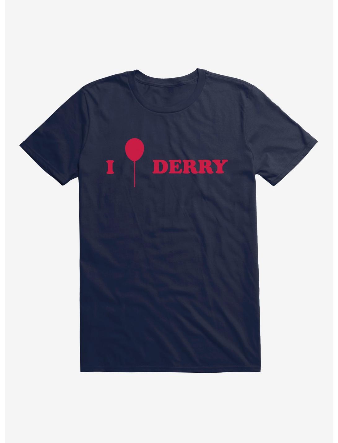 IT Chapter Two I Balloon Derry Red Script T-Shirt, MIDNIGHT NAVY, hi-res