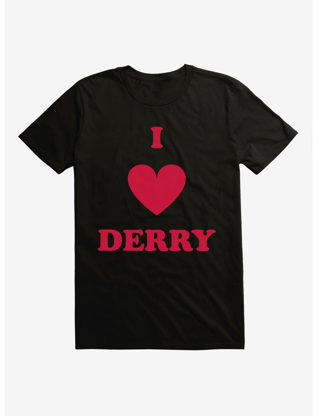 IT Chapter Two I Heart Derry Script Stack T-Shirt, BLACK, hi-res