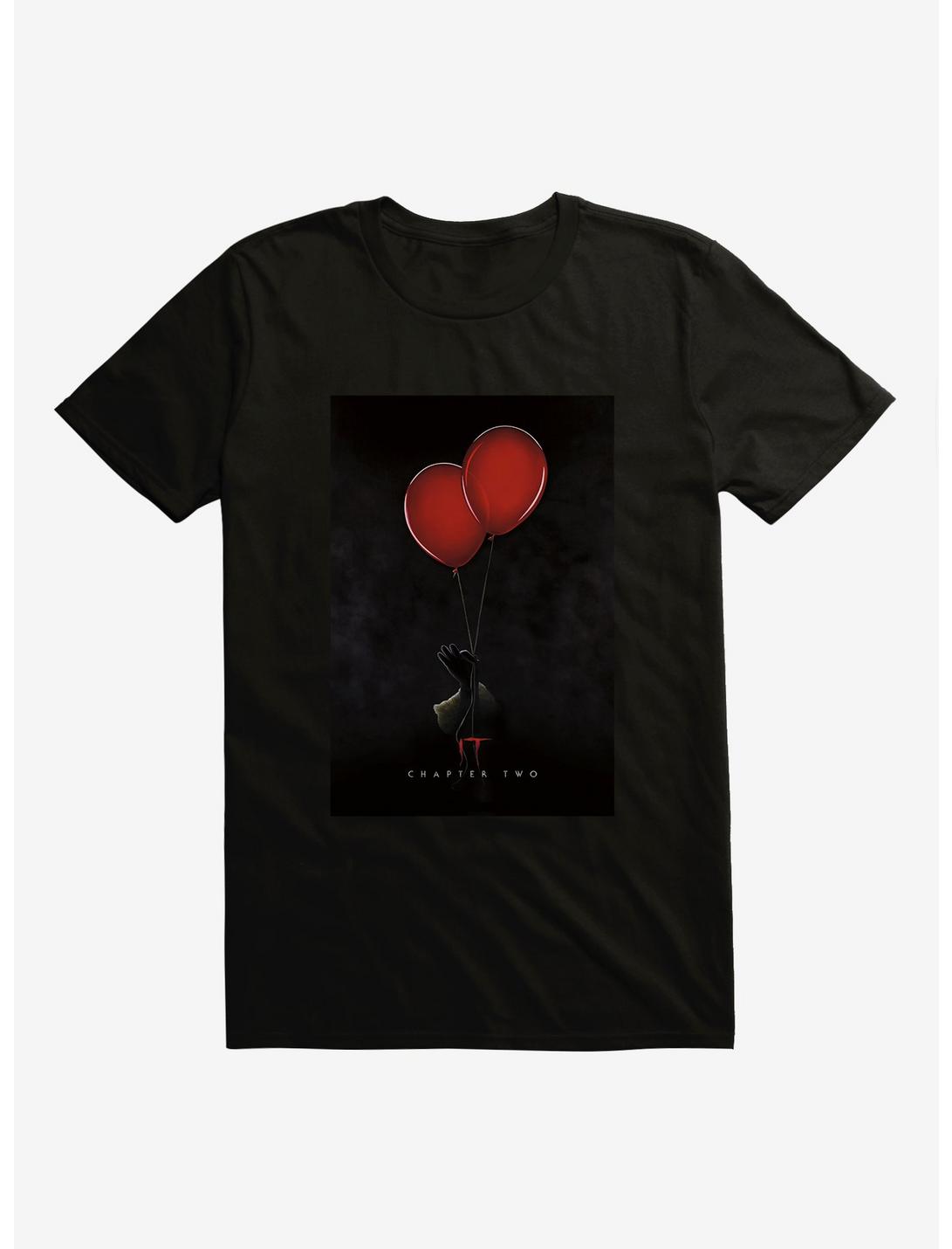 IT Chapter Two Red Balloons Poster T-Shirt, BLACK, hi-res