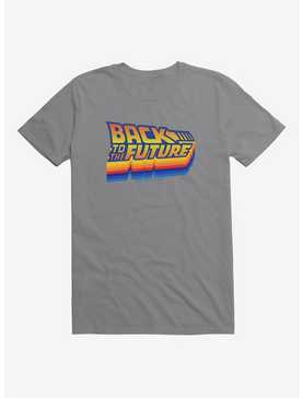 Back To The Future Logo T-Shirt, STORM GREY, hi-res