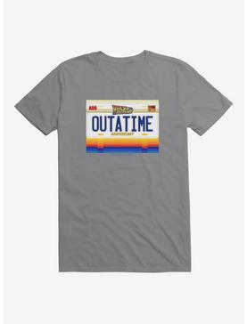 Back To The Future OutATime License Plate T-Shirt, STORM GREY, hi-res