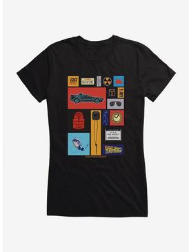 Back To The Future Collage Girls T-Shirt, BLACK, hi-res