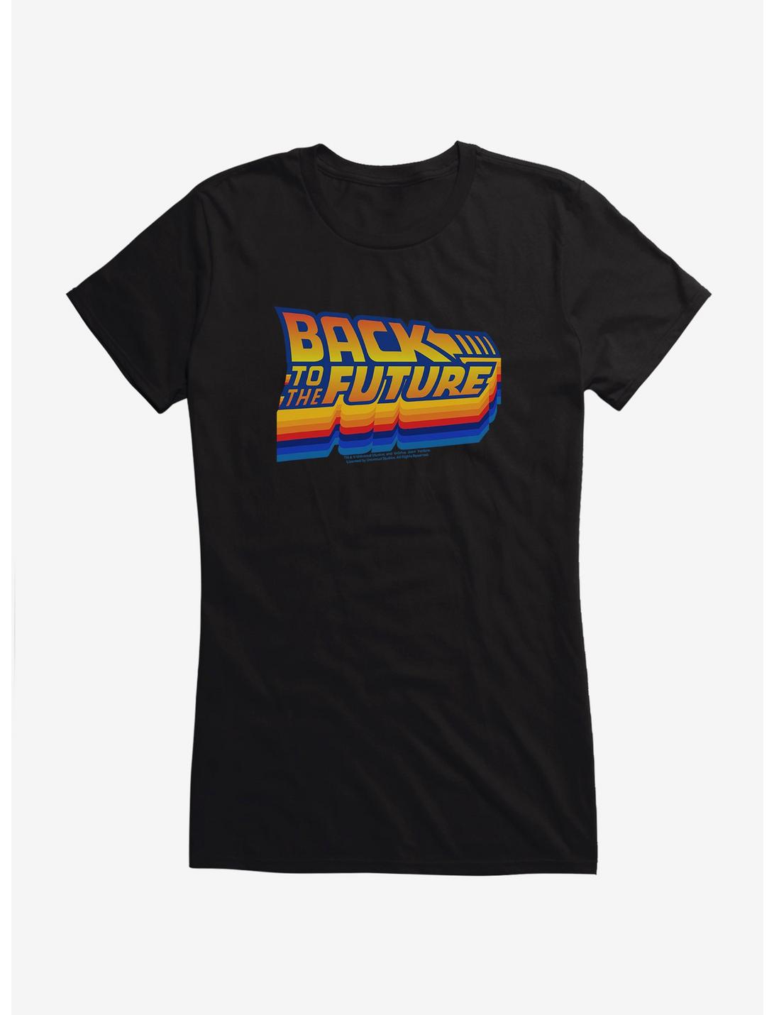 Back To The Future Logo Girls T-Shirt, BLACK, hi-res