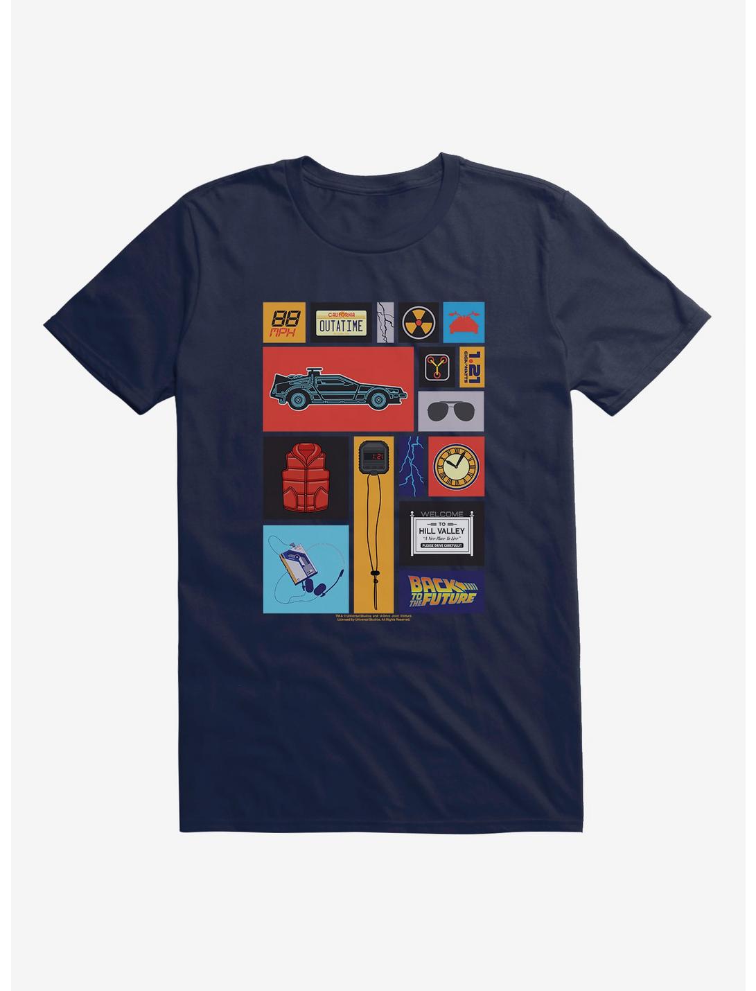Back To The Future Collage T-Shirt, MIDNIGHT NAVY, hi-res
