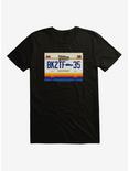 Back To The Future License Plate T-Shirt, BLACK, hi-res