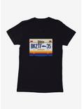Back To The Future License Plate Womens T-Shirt, BLACK, hi-res