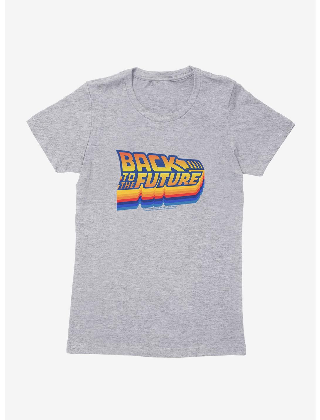 Back To The Future Logo Womens T-Shirt, HEATHER, hi-res