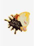 Loungefly Beauty and the Beast Chip Spill the Tea Enamel Pin - BoxLunch Exclusive, , hi-res