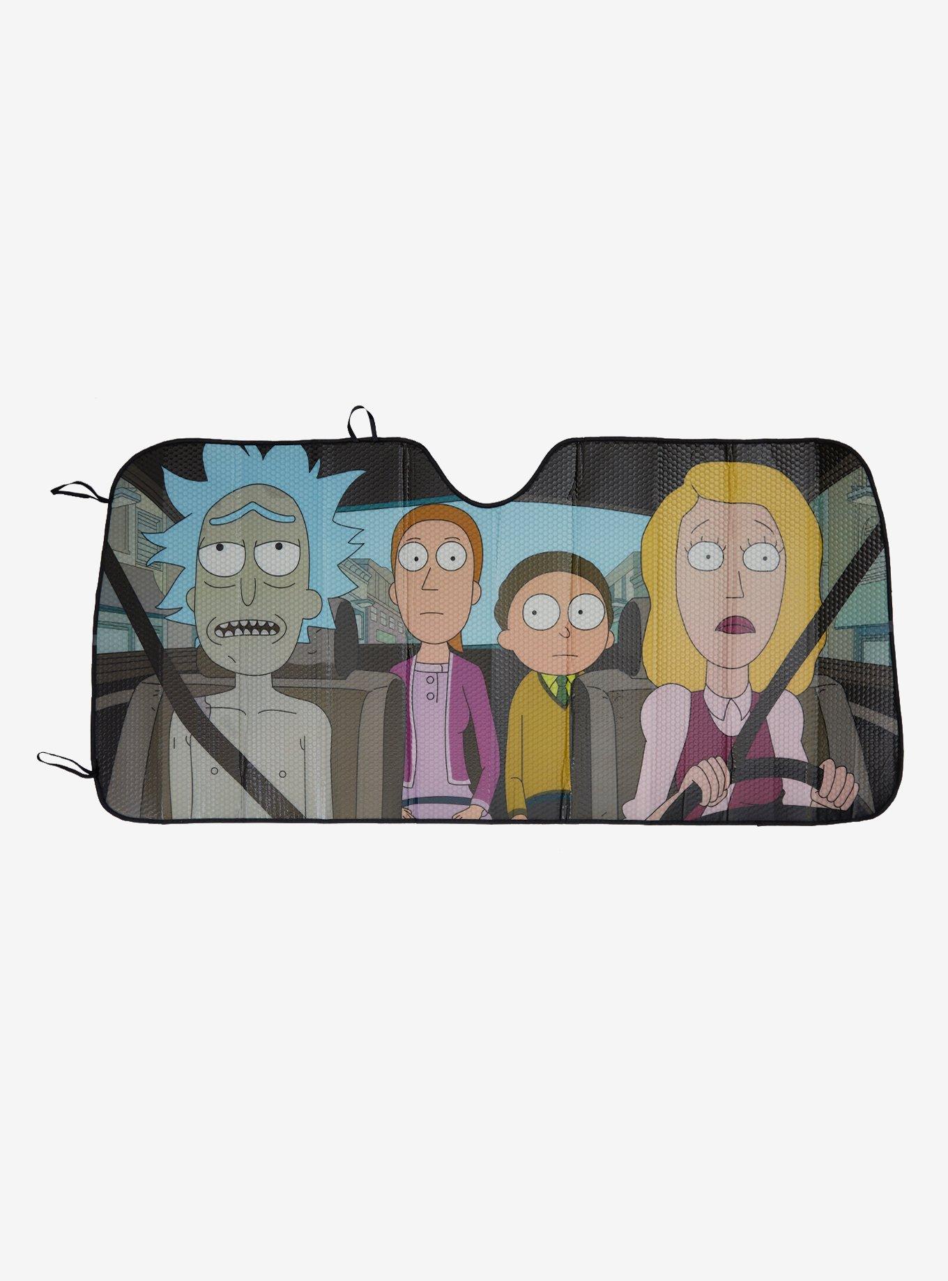 Rick And Morty Shirtless Rick Accordion Sunshade, , hi-res