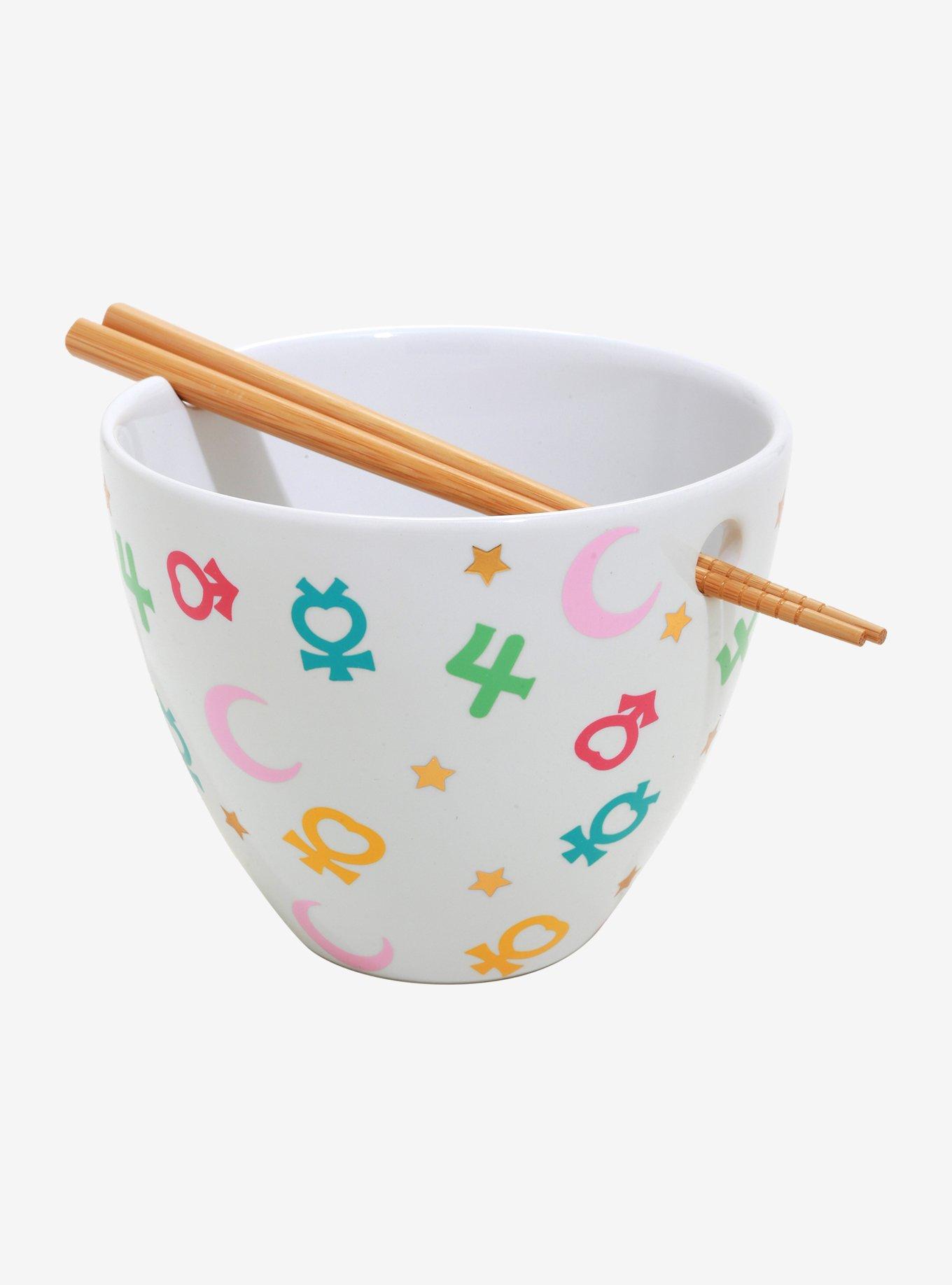 Sailor Moon Sailor Scout Symbols Ramen Bowl With Chopsticks, , hi-res