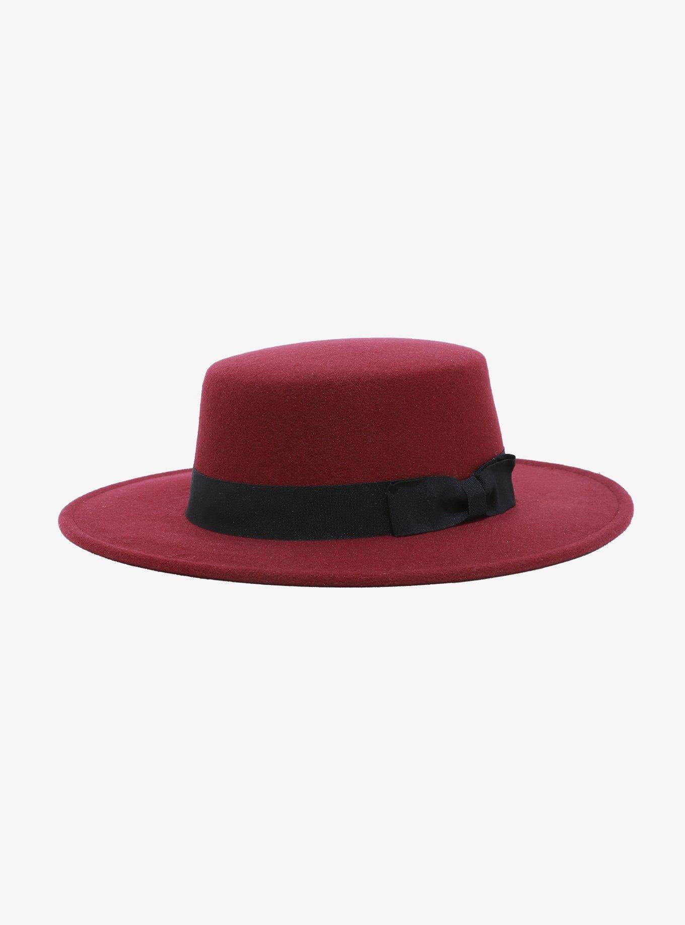 Maroon Short Brim Hat, , hi-res