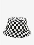 Black & White Checkered Reversible Bucket Hat, , hi-res