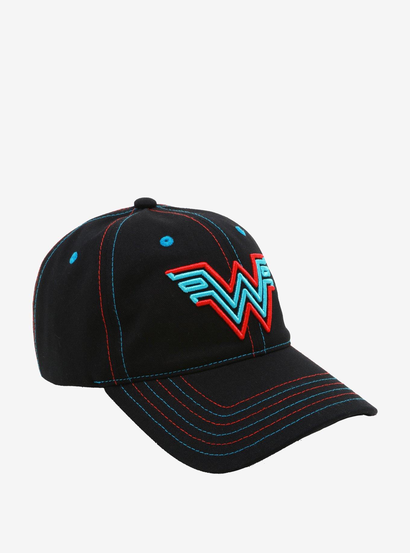 DC Comics Wonder Woman 1984 Neon Logo Dad Cap, , hi-res