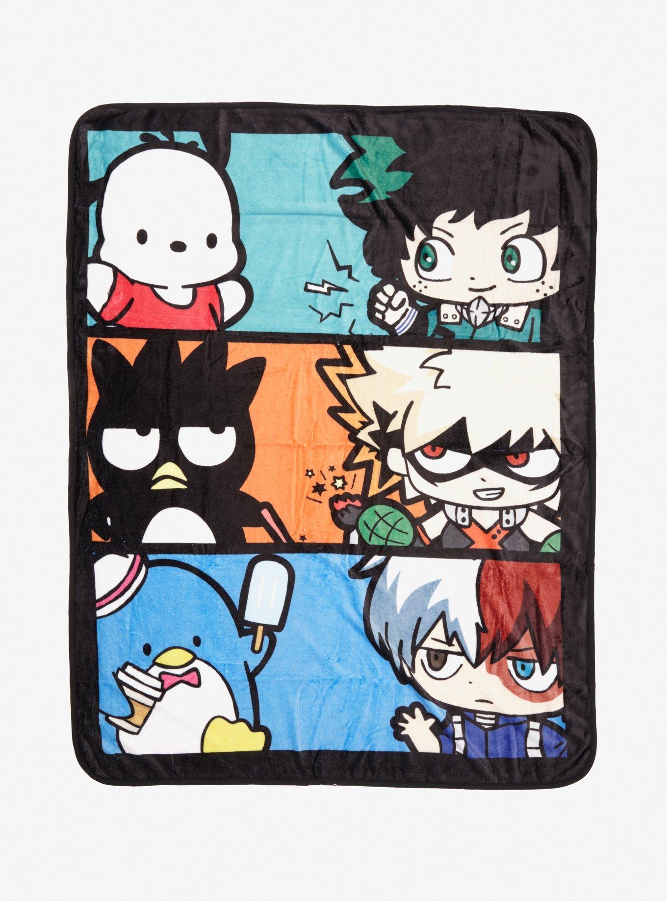 My Hero Academia X Hello Kitty And Friends Trio Plush Throw Blanket, , hi-res