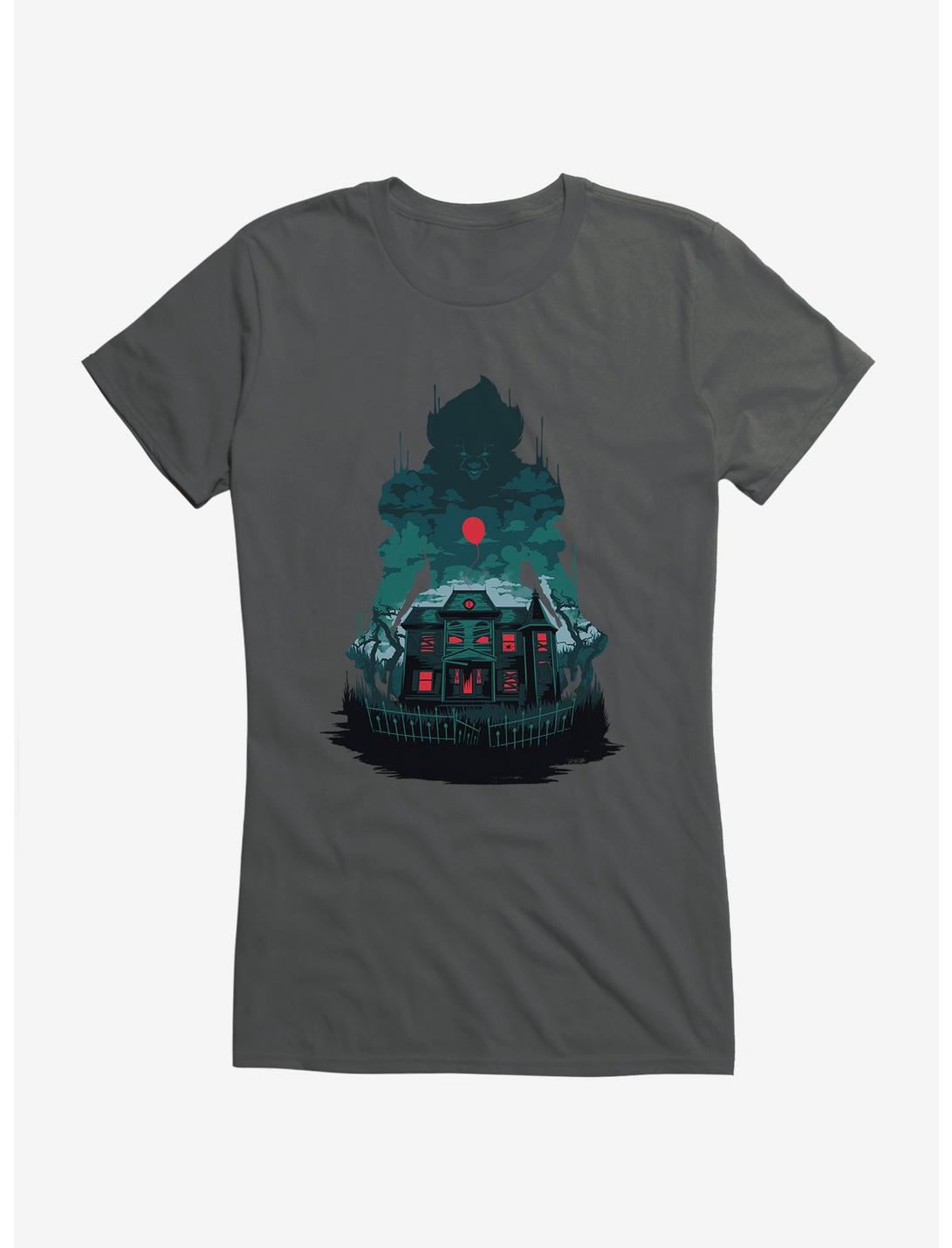 IT Chapter Two Haunted House Girls T-Shirt, CHARCOAL, hi-res