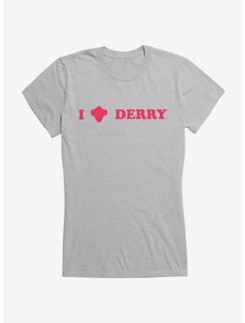 IT Chapter Two I Pennywise Derry Red Script Girls T-Shirt, HEATHER, hi-res