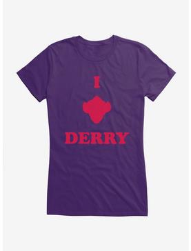 IT Chapter Two I Pennywise Derry Stack Script Girls T-Shirt, PURPLE, hi-res