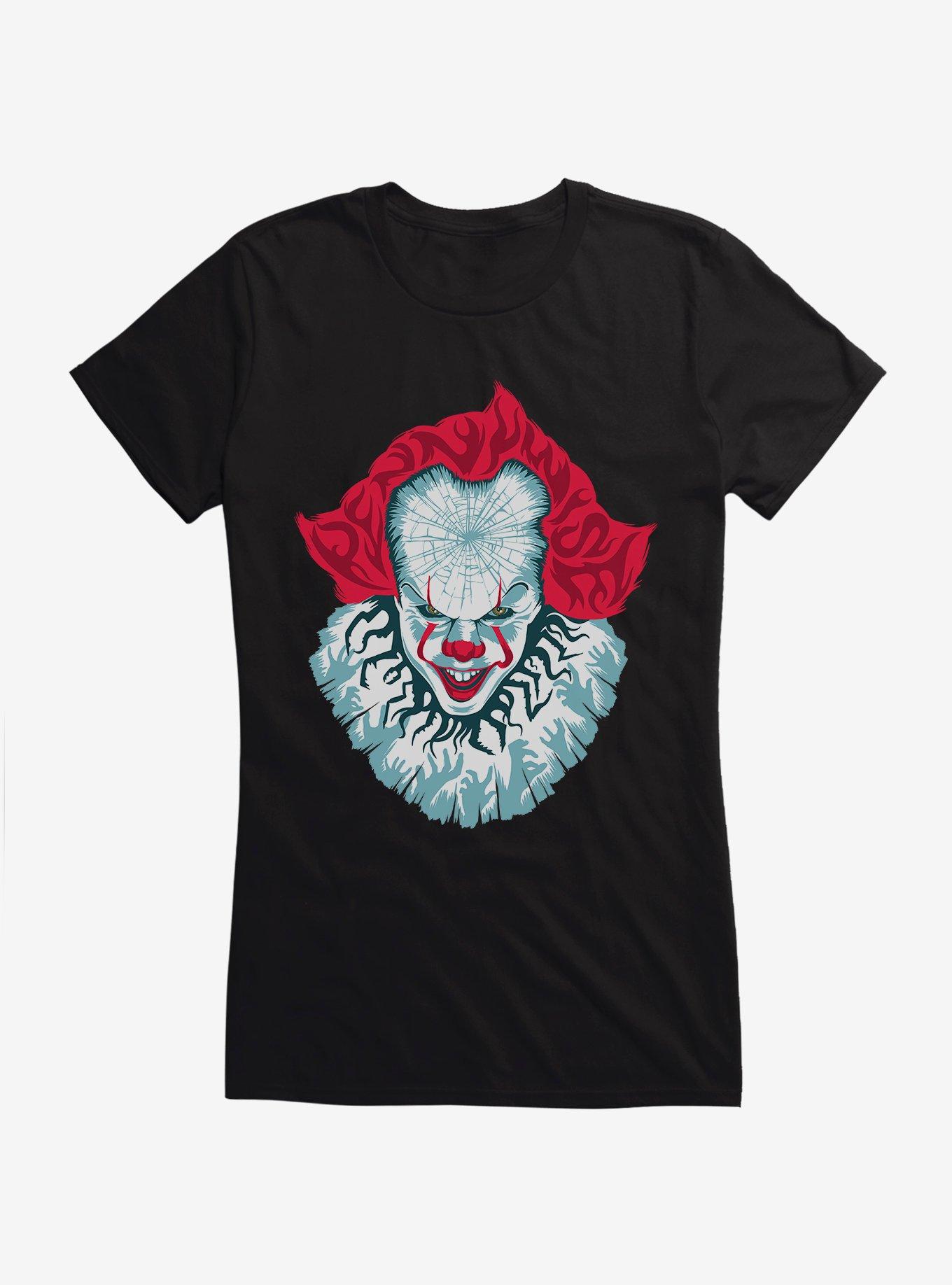 IT Chapter Two Vibrant Pennywise Script Art Girls T-Shirt, BLACK, hi-res