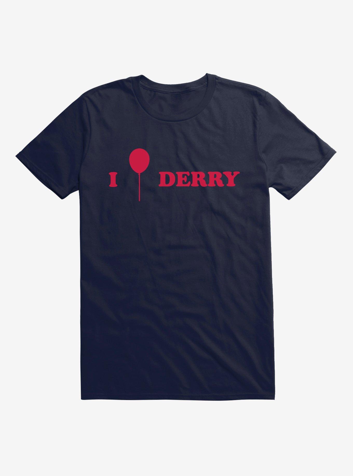 IT Chapter Two I Balloon Derry Red Script T-Shirt, NAVY, hi-res