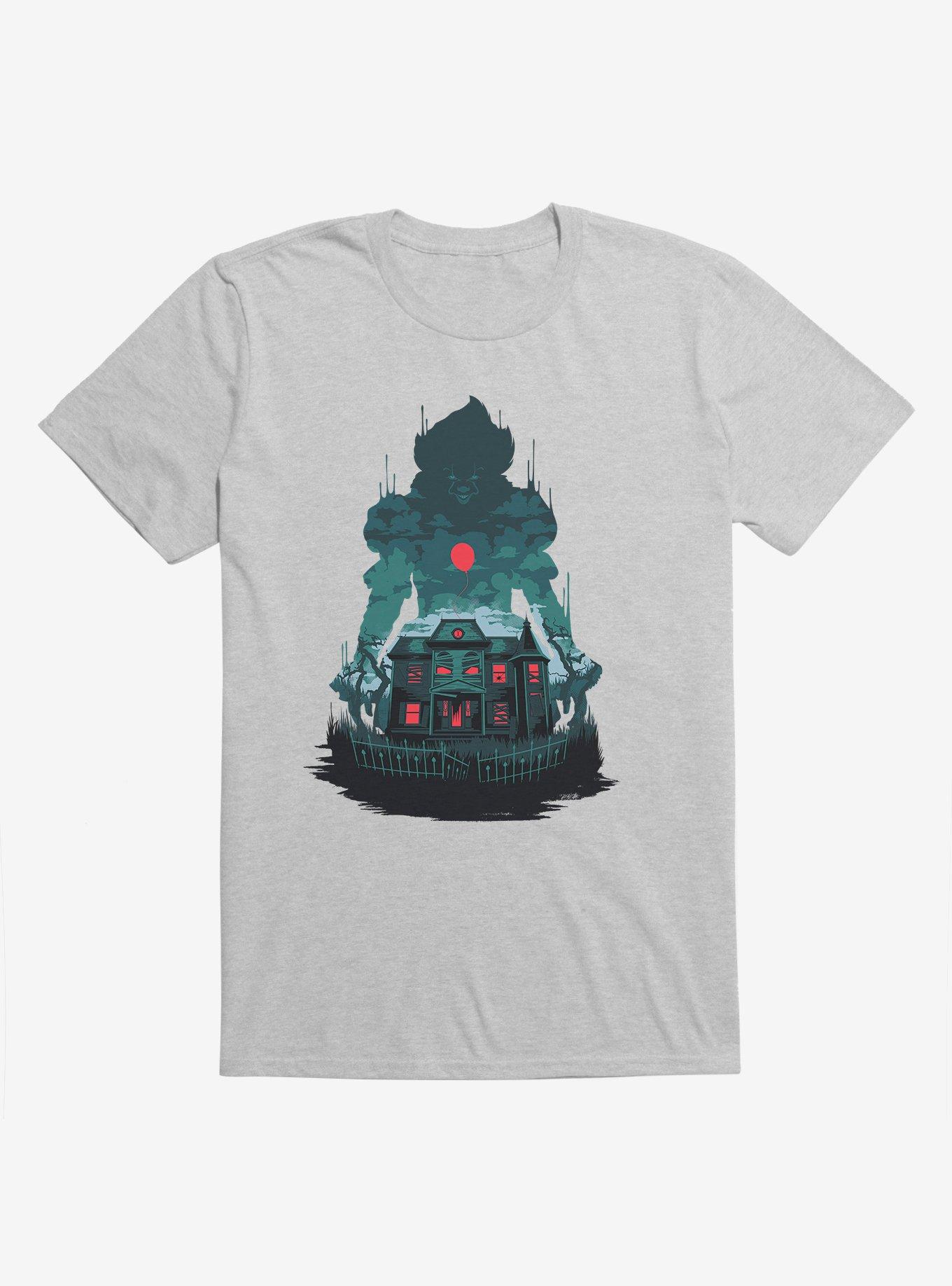 IT Chapter Two Haunted House T-Shirt, HEATHER GREY, hi-res
