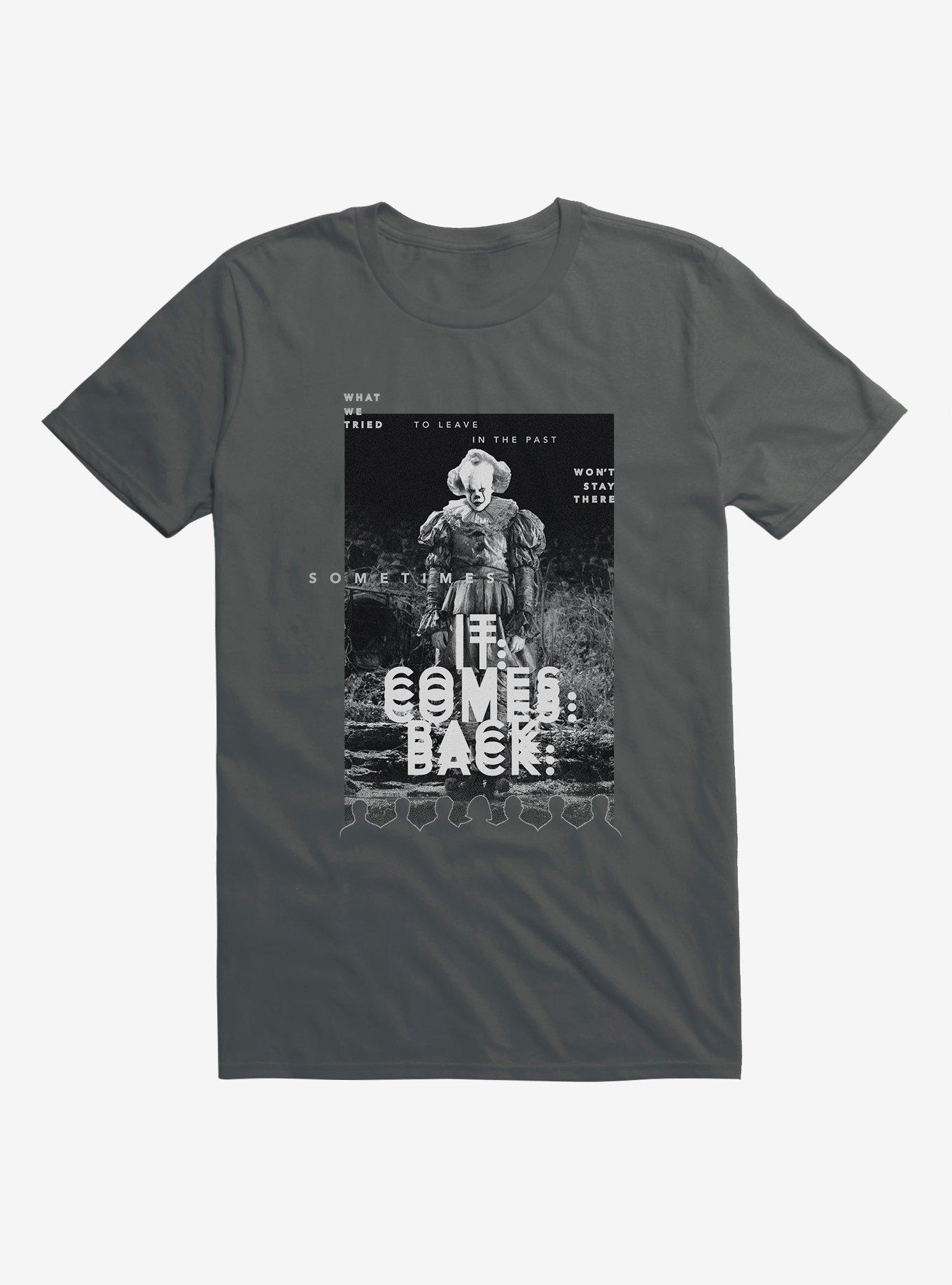 IT Chapter Two IT Comes Back Poster T-Shirt, CHARCOAL, hi-res