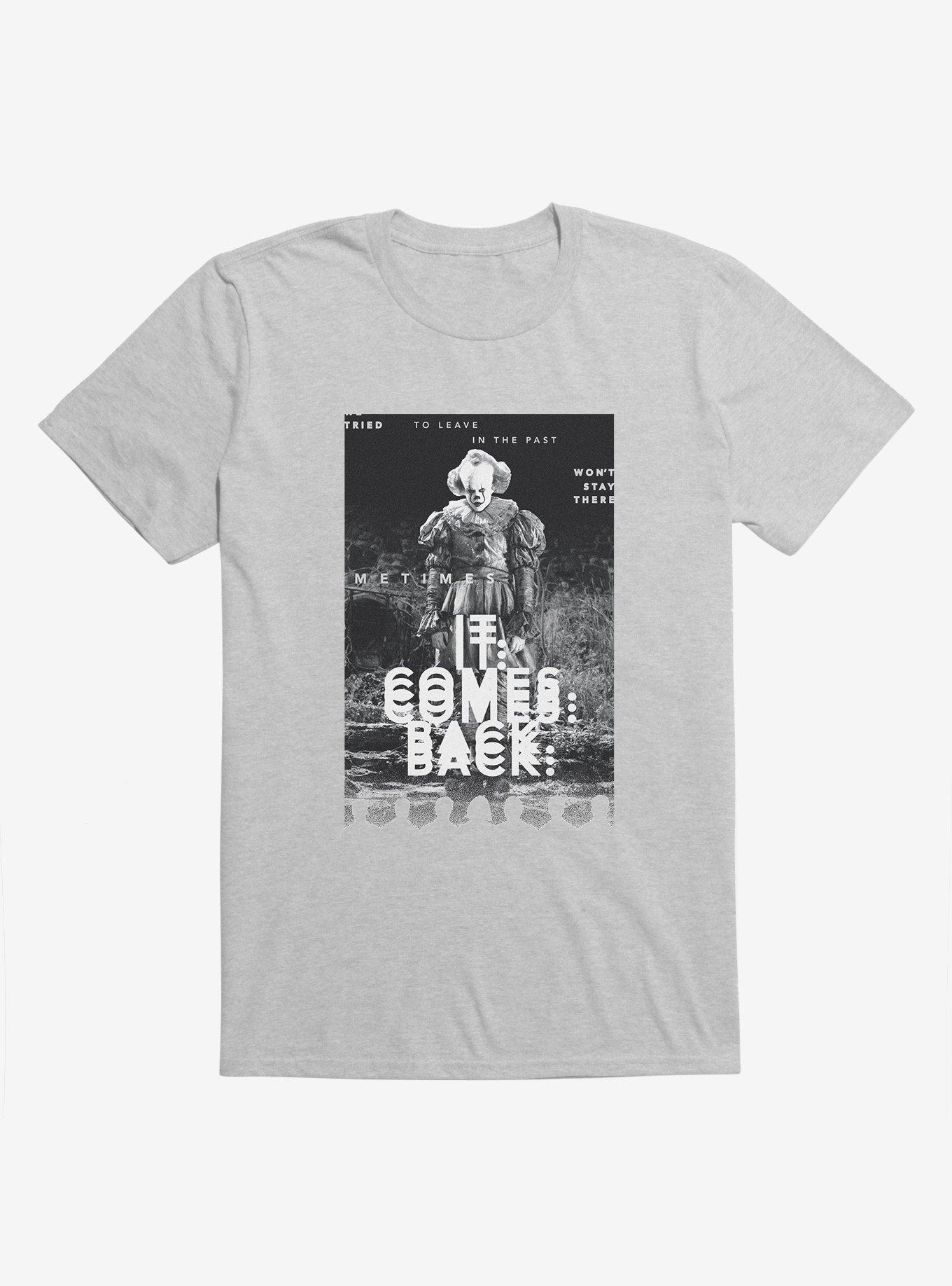 IT Chapter Two IT Comes Back Poster T-Shirt, HEATHER GREY, hi-res
