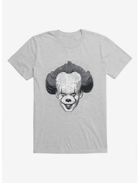 IT Chapter Two Pennywise Come Home Script Grayscale T-Shirt, HEATHER GREY, hi-res