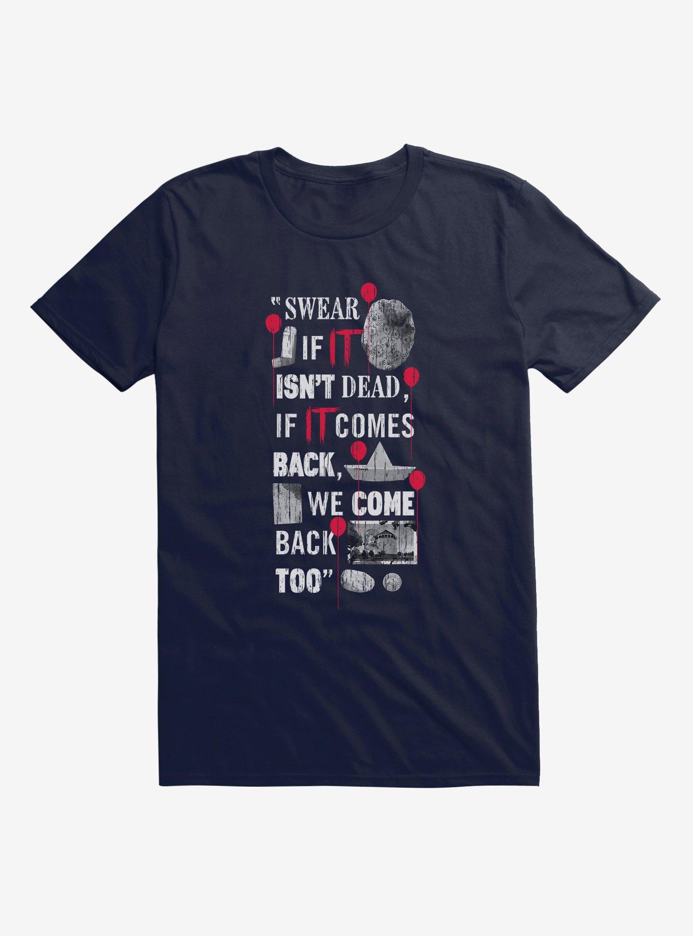 IT Chapter Two We Come Back Too Quote T-Shirt, NAVY, hi-res