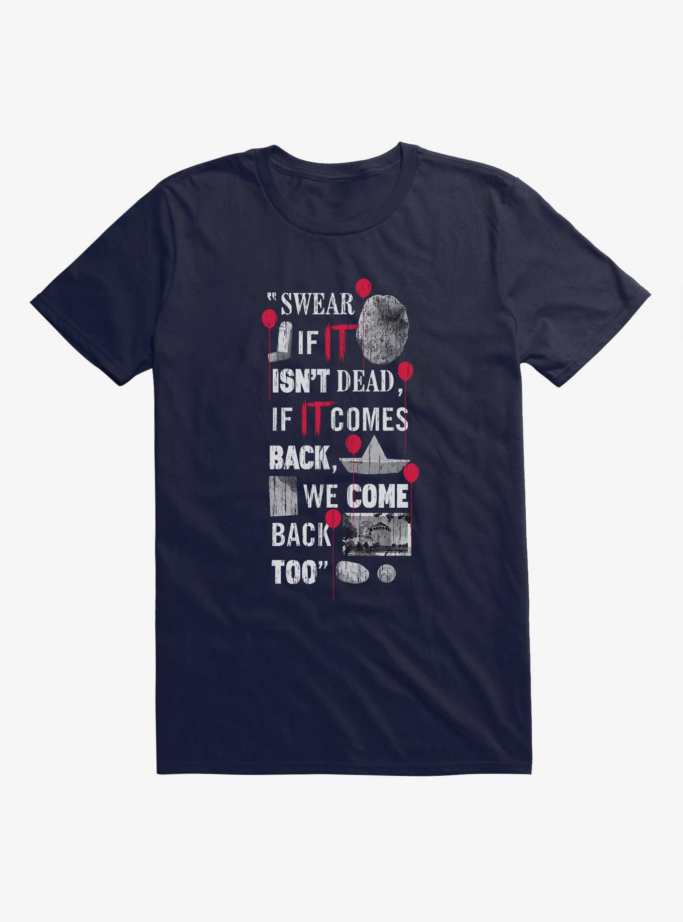 IT Chapter Two We Come Back Too Quote T-Shirt, NAVY, hi-res