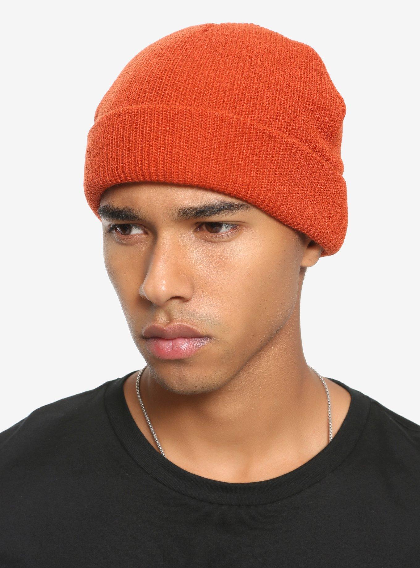 Rust Cuffed Beanie, , hi-res