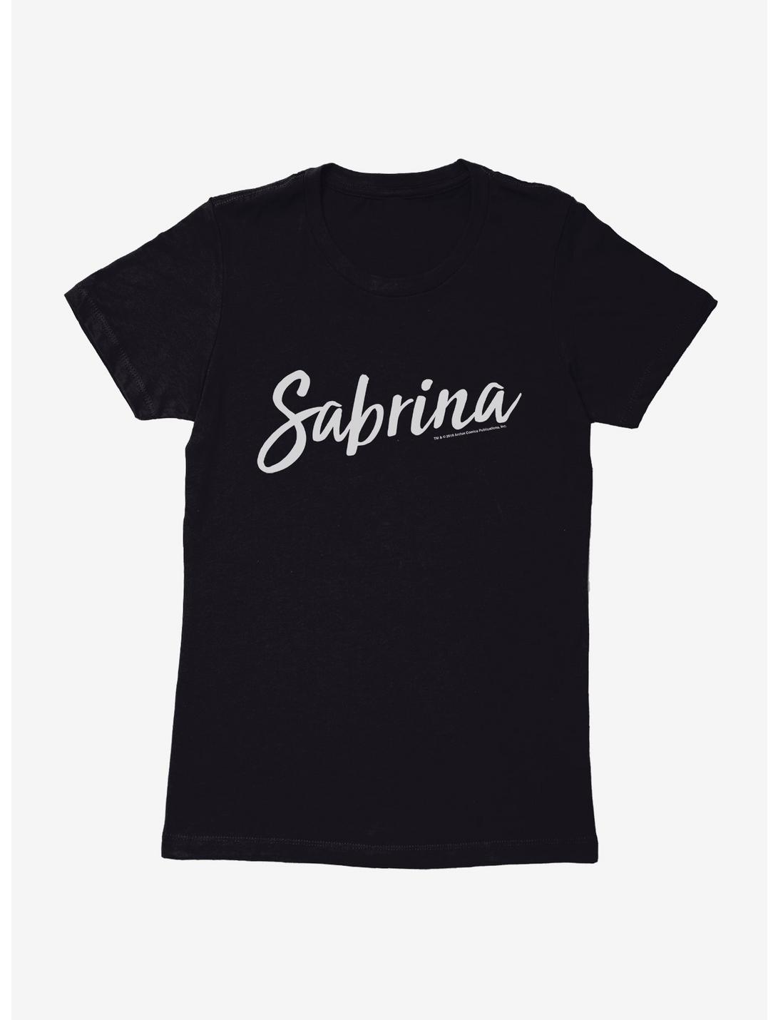 Archie Comics Sabrina The Teenage Witch Classic Logo Script Womens T-Shirt, BLACK, hi-res