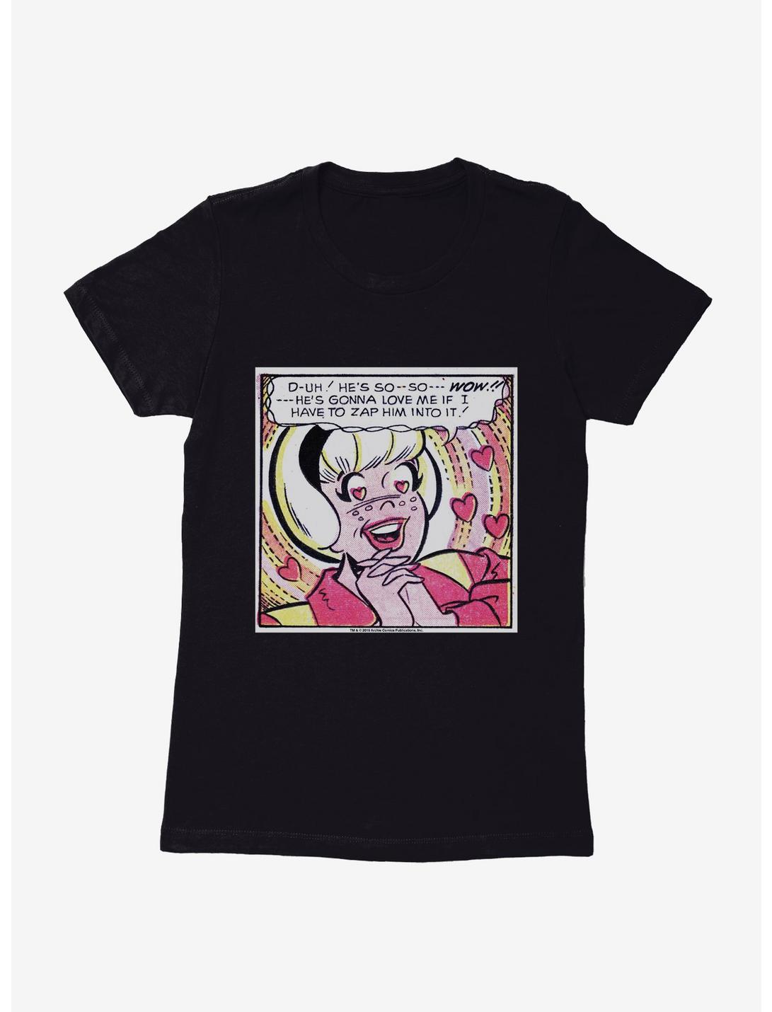Archie Comics Sabrina The Teenage Witch Lovestruck Comic Womens T-Shirt, BLACK, hi-res