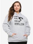 Star Wars A Girl's Place Is In The Rebellion Girls Hoodie Plus Size, BLACK, hi-res