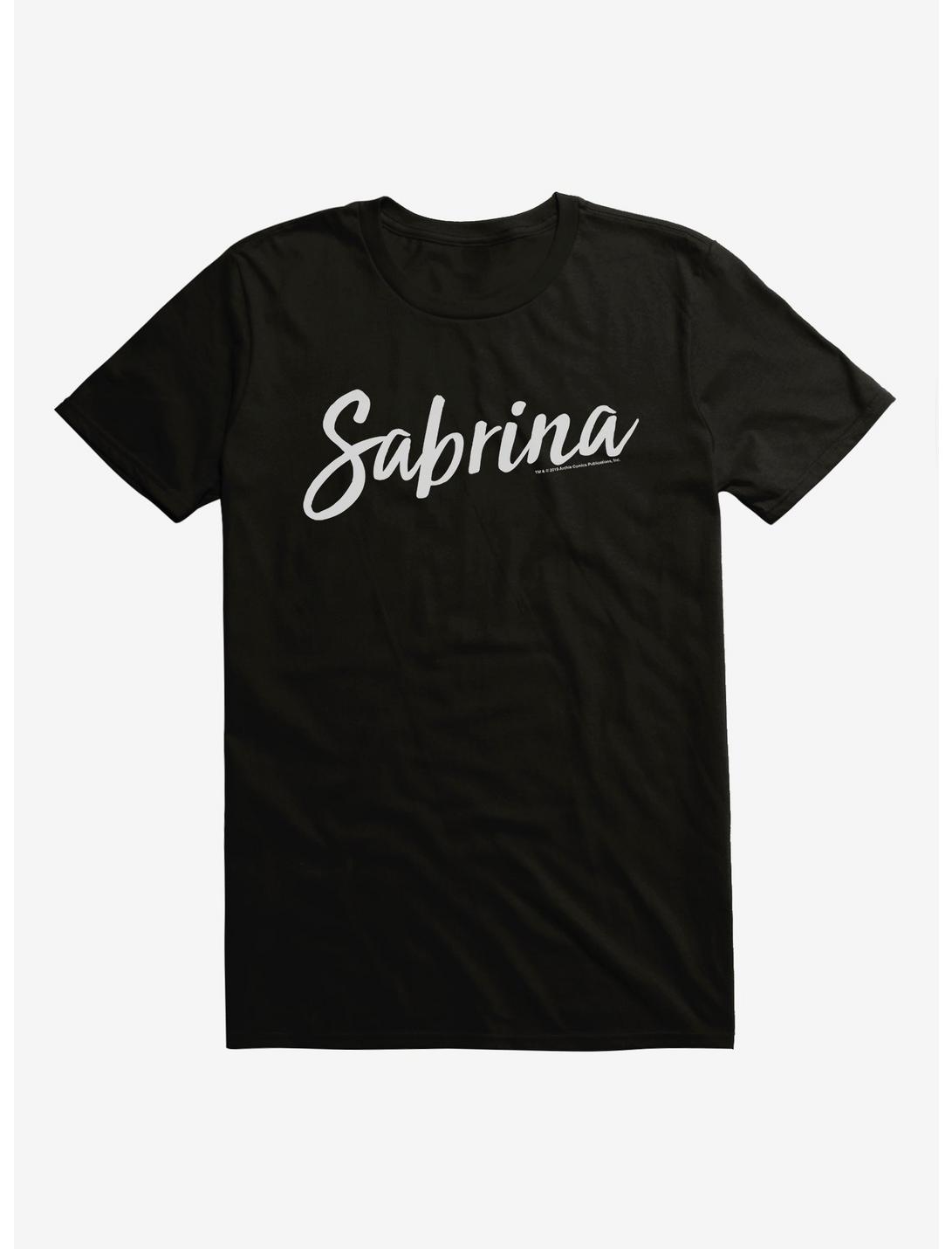 Archie Comics Sabrina The Teenage Witch Classic Logo Script T-Shirt, BLACK, hi-res
