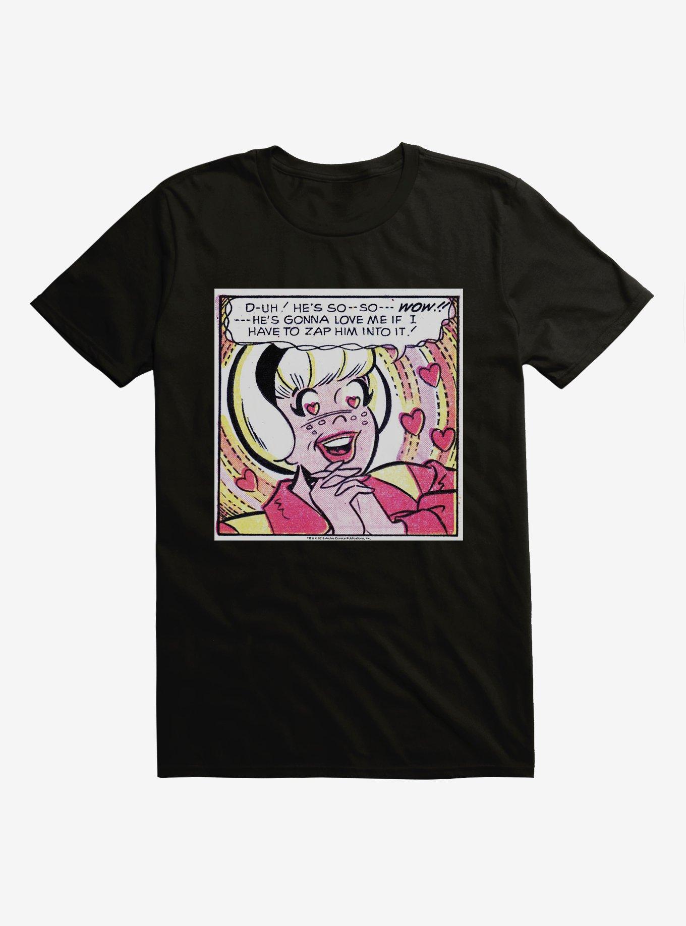 Archie Comics Sabrina The Teenage Witch Lovestruck Comic T-Shirt, BLACK, hi-res