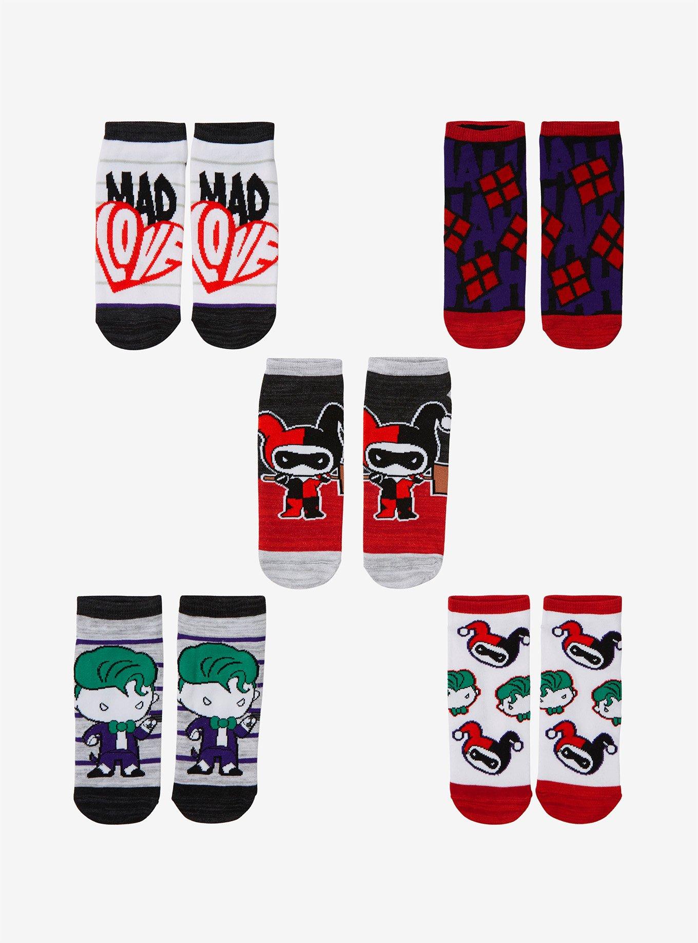 DC Comics Harley Quinn Mad Love Ankle Sock Set, , hi-res