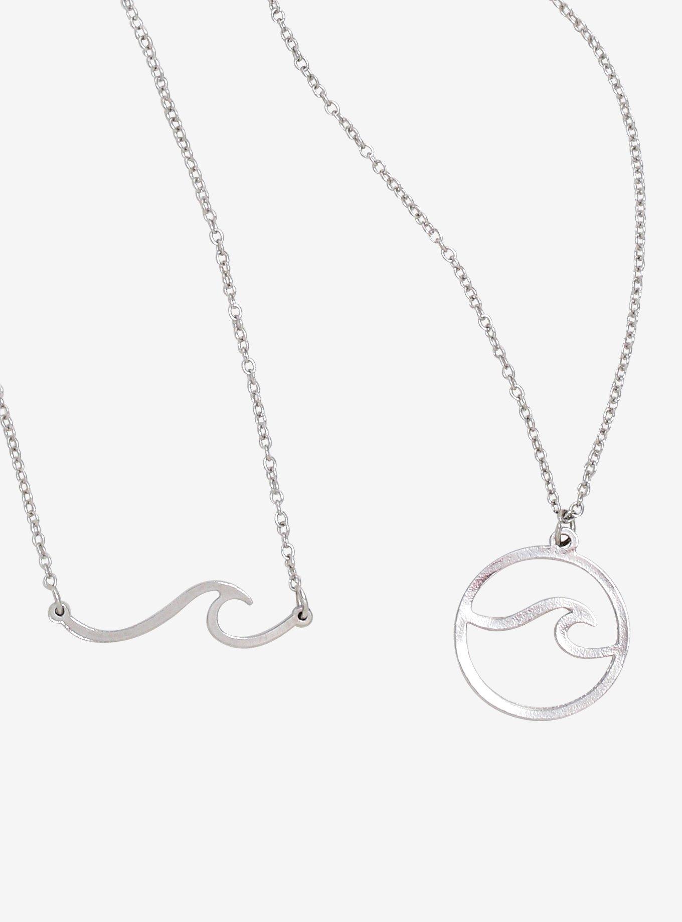 Ocean Waves Best Friend Necklace Set, , hi-res