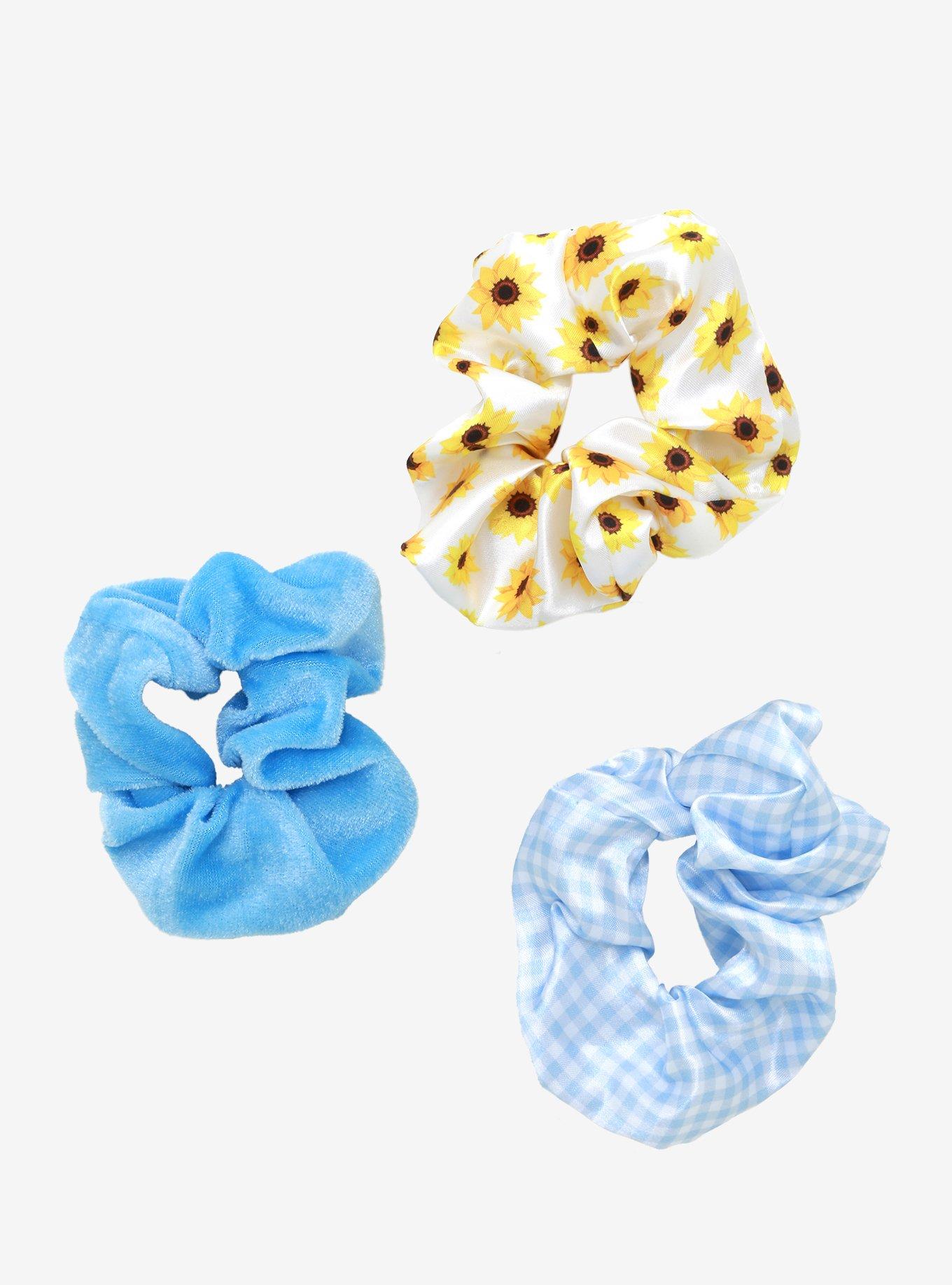 Sunflower Gingham Scrunchie Set, , hi-res
