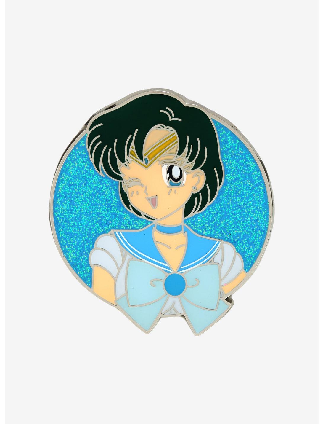 Sailor Moon Sailor Mercury Glitter Enamel Pin, , hi-res