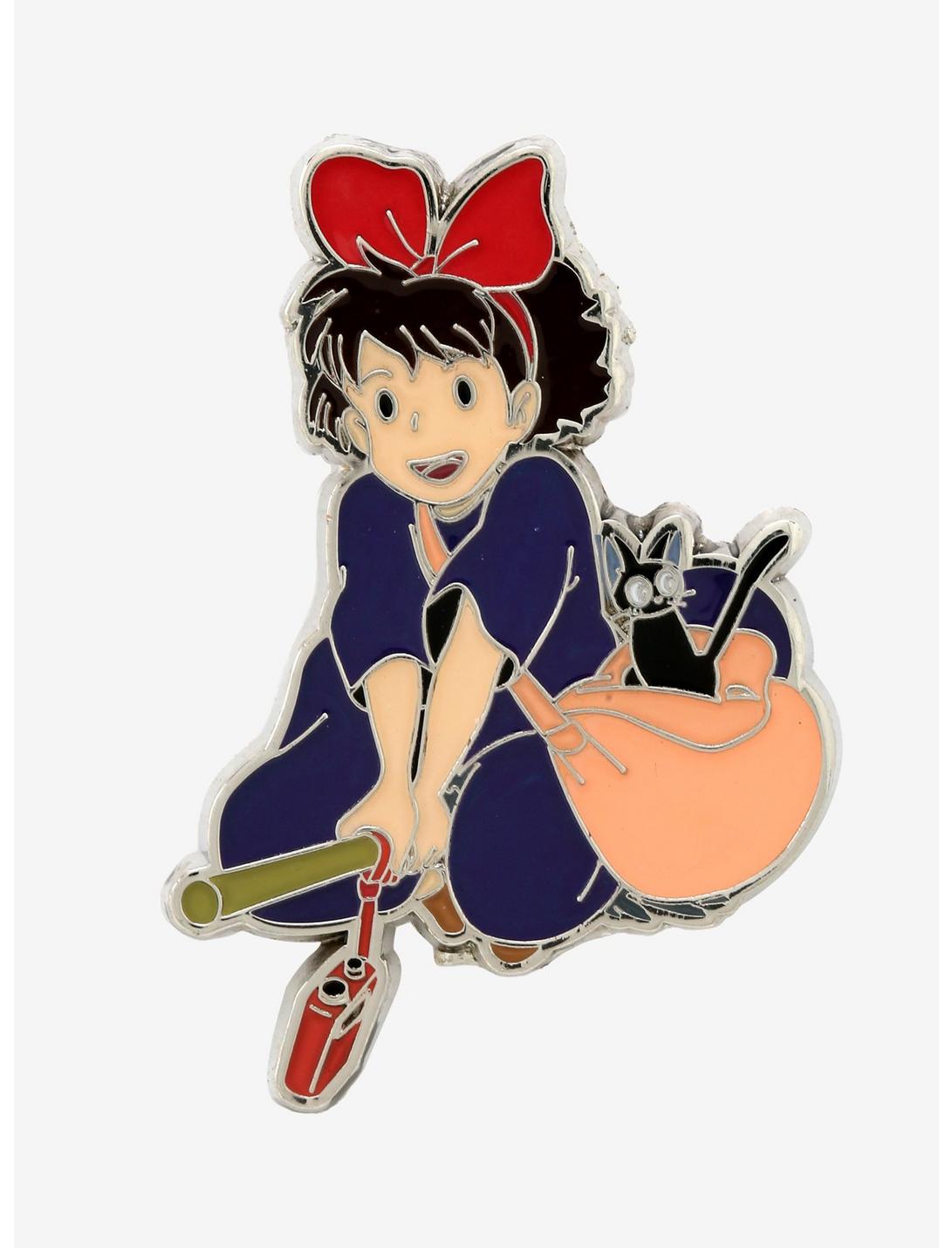 Studio Ghibli Kiki's Delivery Service Kiki Jiji Broom Enamel Pin, , hi-res