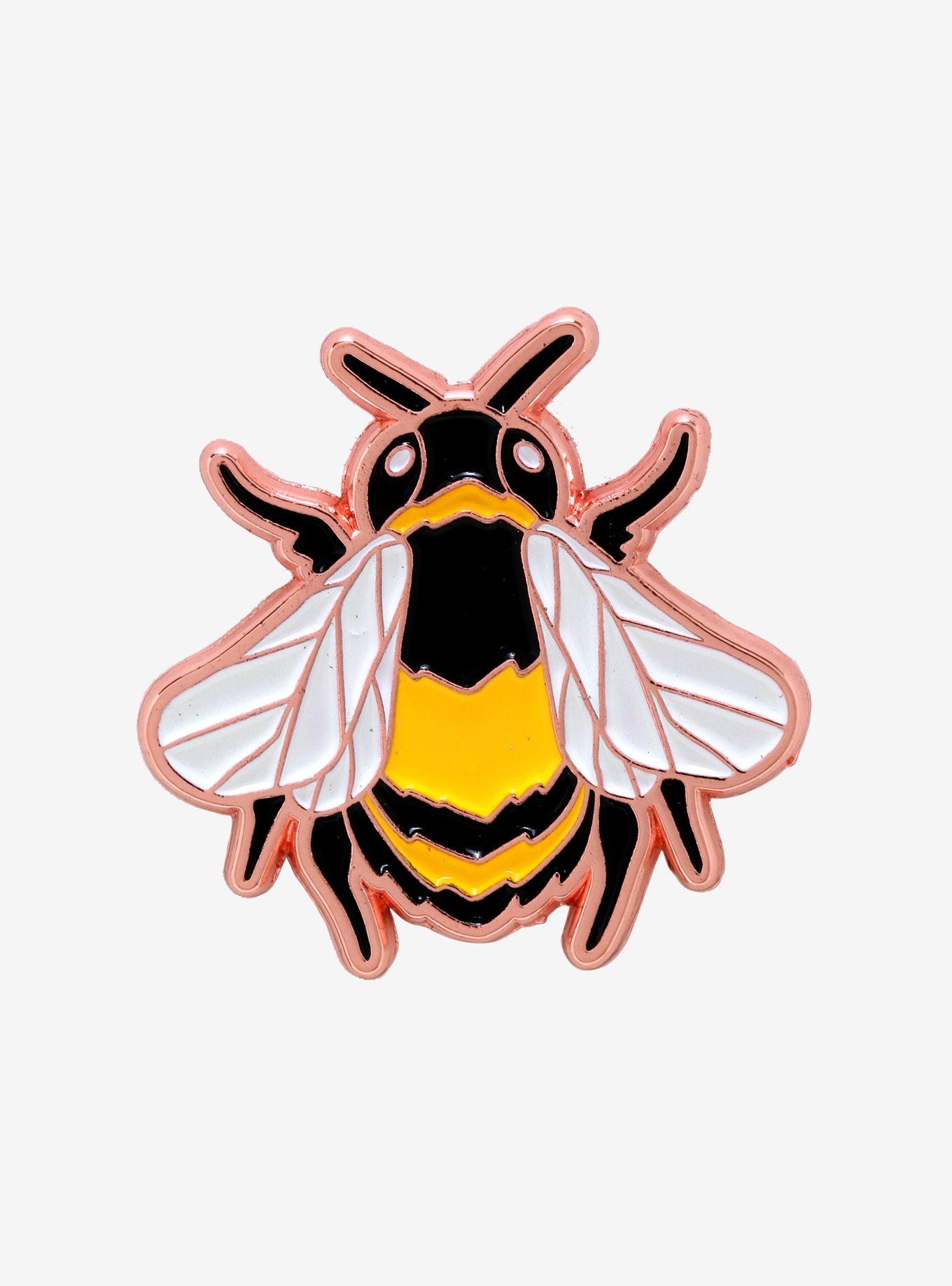 Bee Rose Gold Enamel Pin
