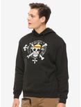 One Piece Straw Hat Pirates Compass Hoodie - BoxLunch Exclusive, BLACK, hi-res