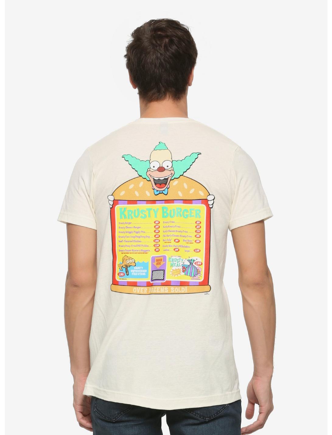 The Simpsons Krusty Burger Menu T-Shirt, TAN/BEIGE, hi-res