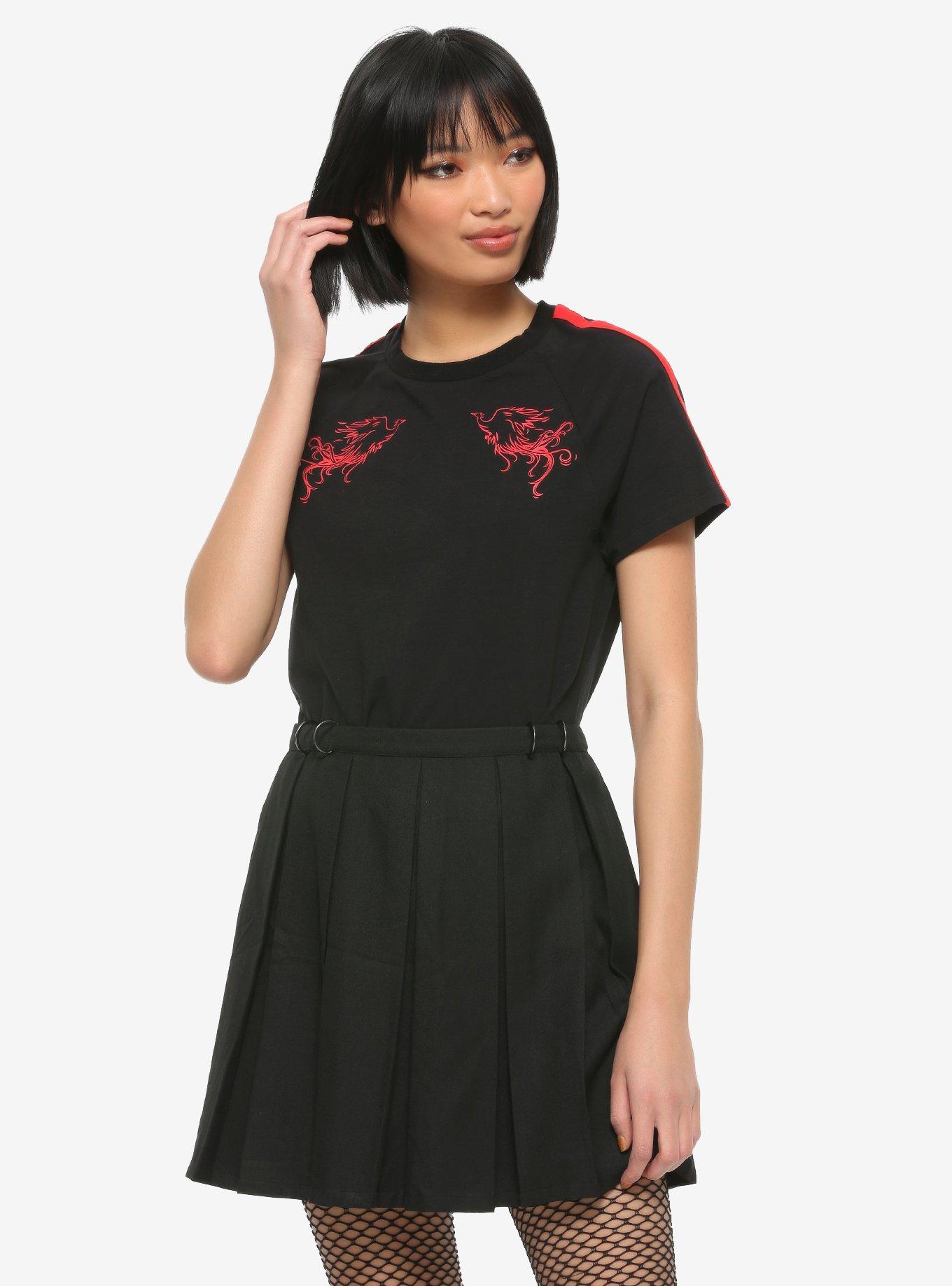 Her Universe Disney Mulan Phoenix Girls Raglan, RED, hi-res