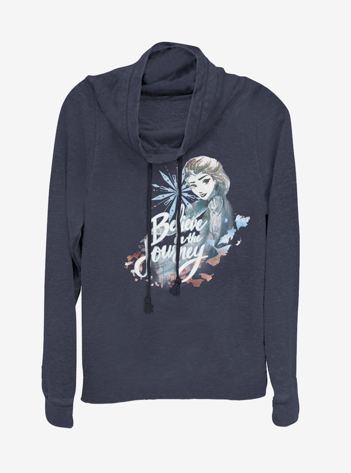 Disney Frozen 2 Elsa Journey Cowl Neck Long-Sleeve Girls Top, , hi-res