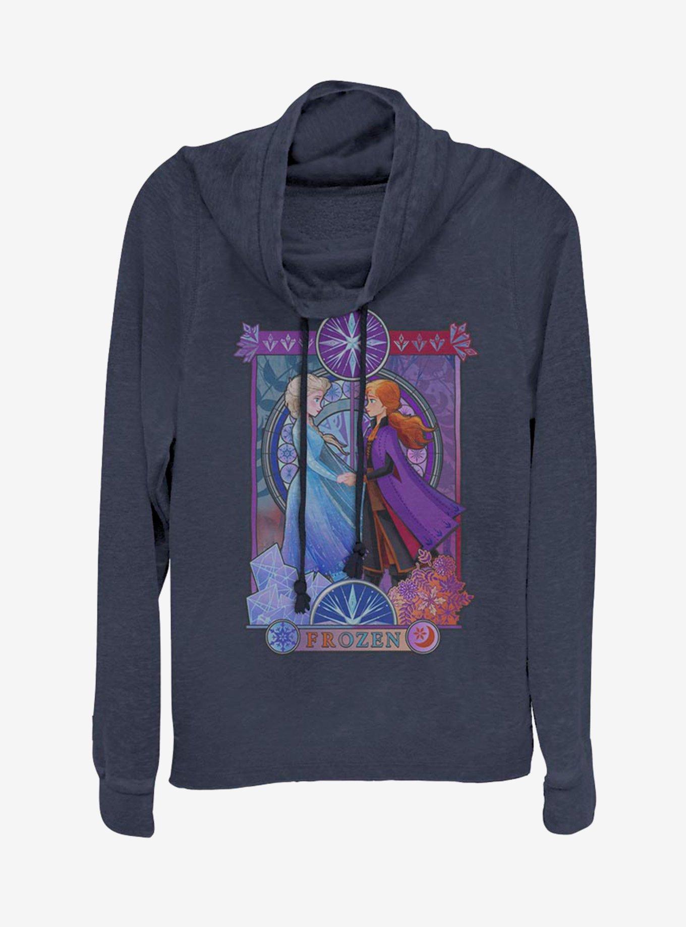 Disney Frozen 2 Frozen Nouveau Cowl Neck Long-Sleeve Girls Top, , hi-res